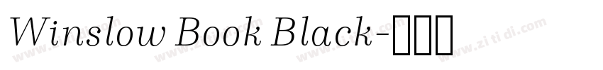 Winslow Book Black字体转换